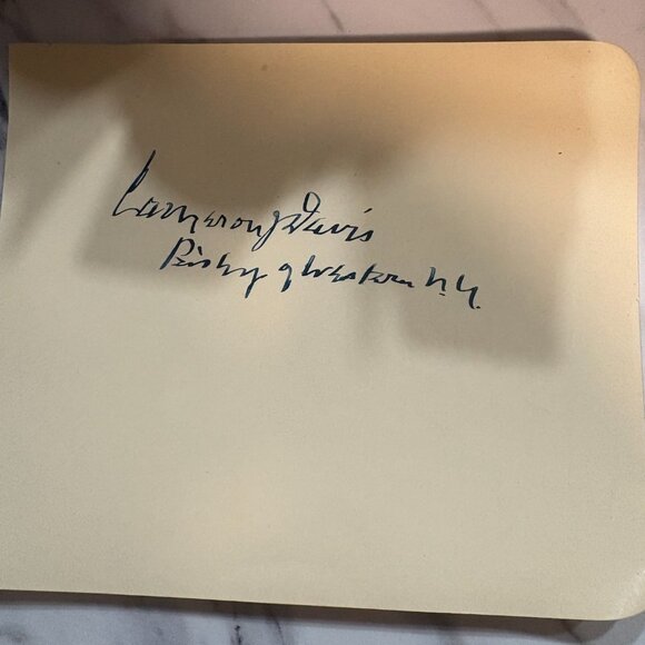 Bishops Cameron J. Davis Theodore R. Ludlow Frederick B. Bartlett Autograph - Picture 2 of 2